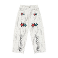 Women's Splatter Barrel Leg Jeans