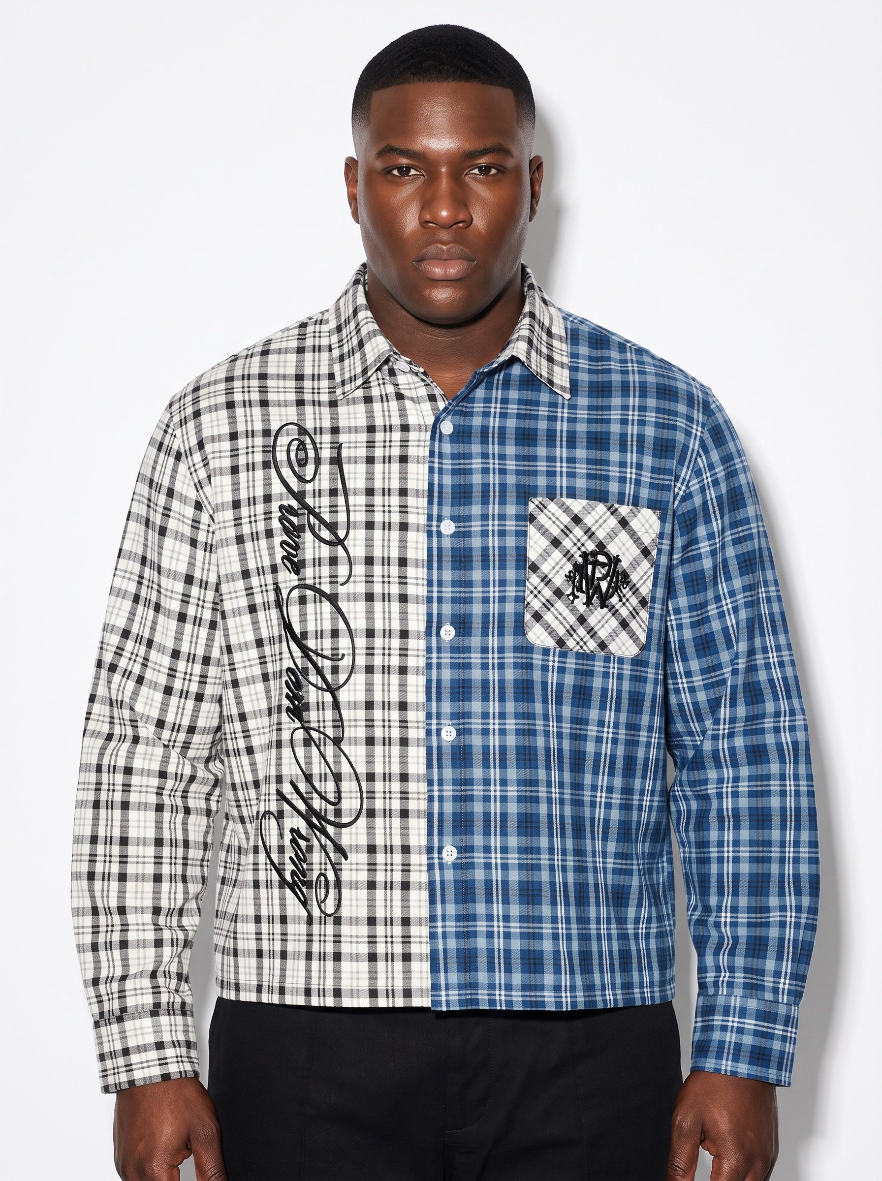 Plaid Color Block Shirt