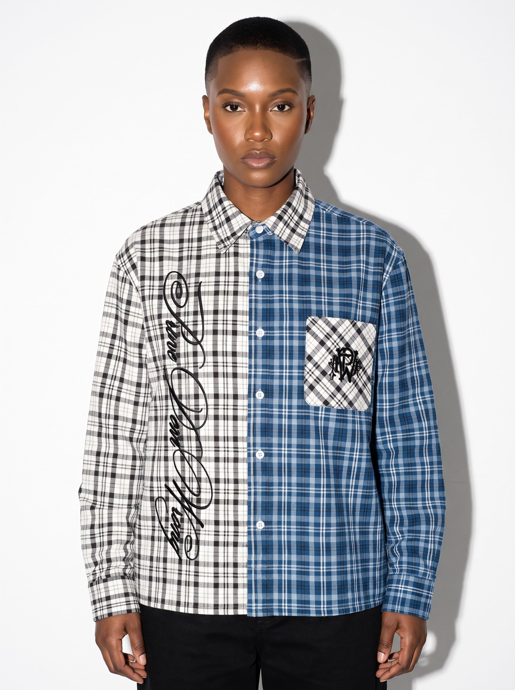 Plaid Color Block Shirt
