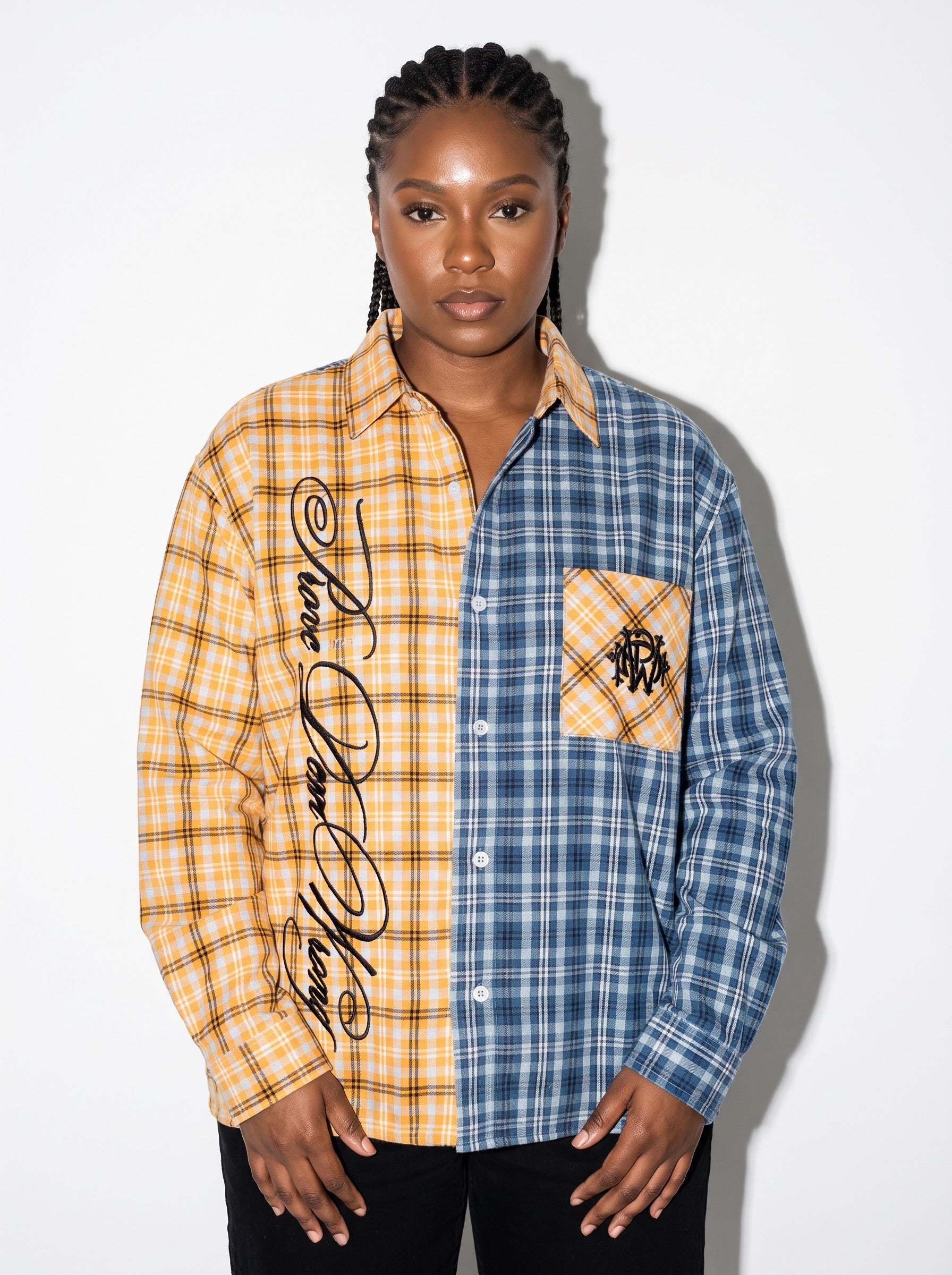 Plaid Color Block Shirt