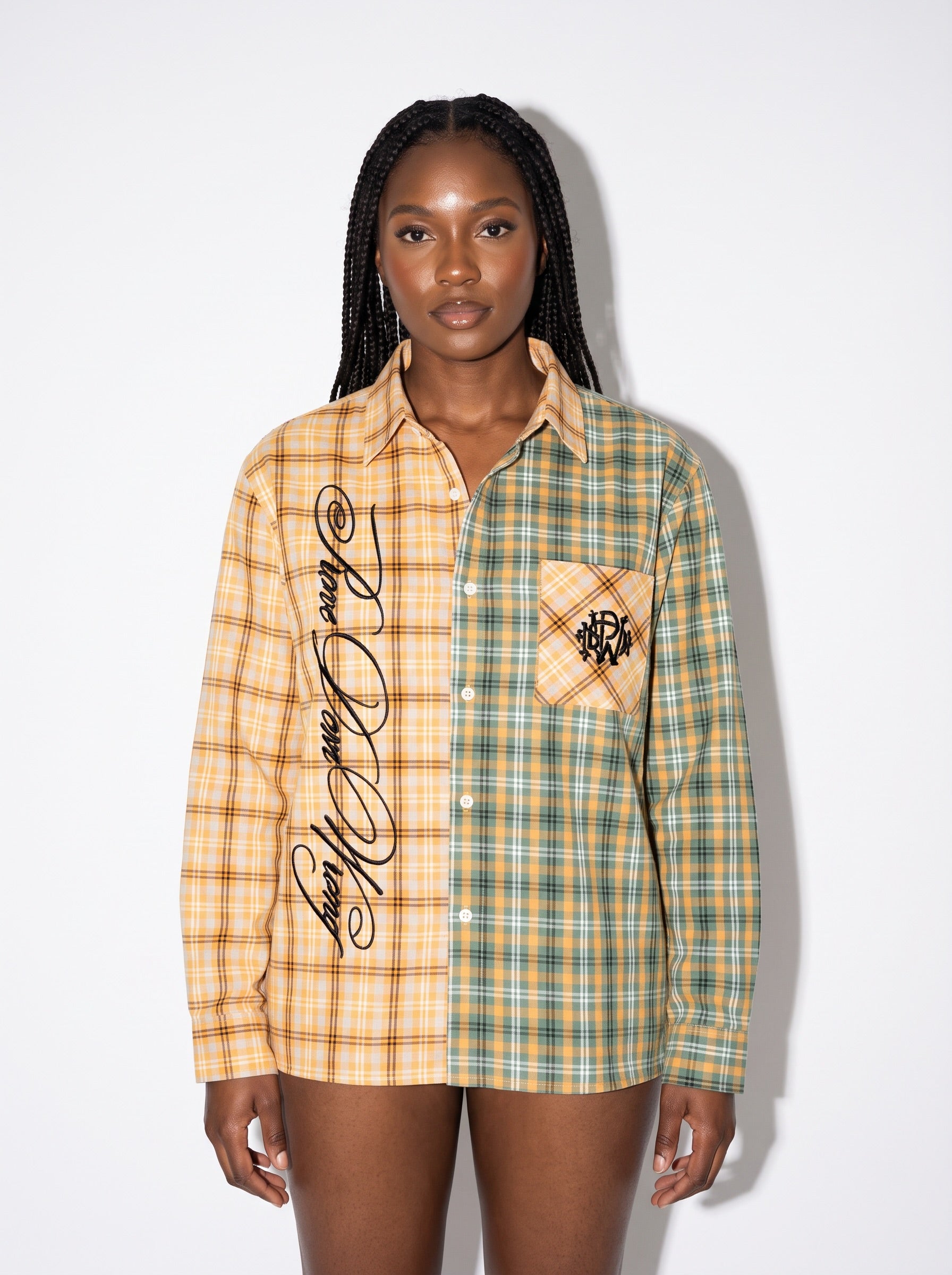Plaid Color Block Shirt