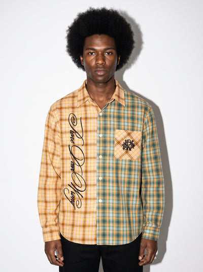 Plaid Color Block Shirt