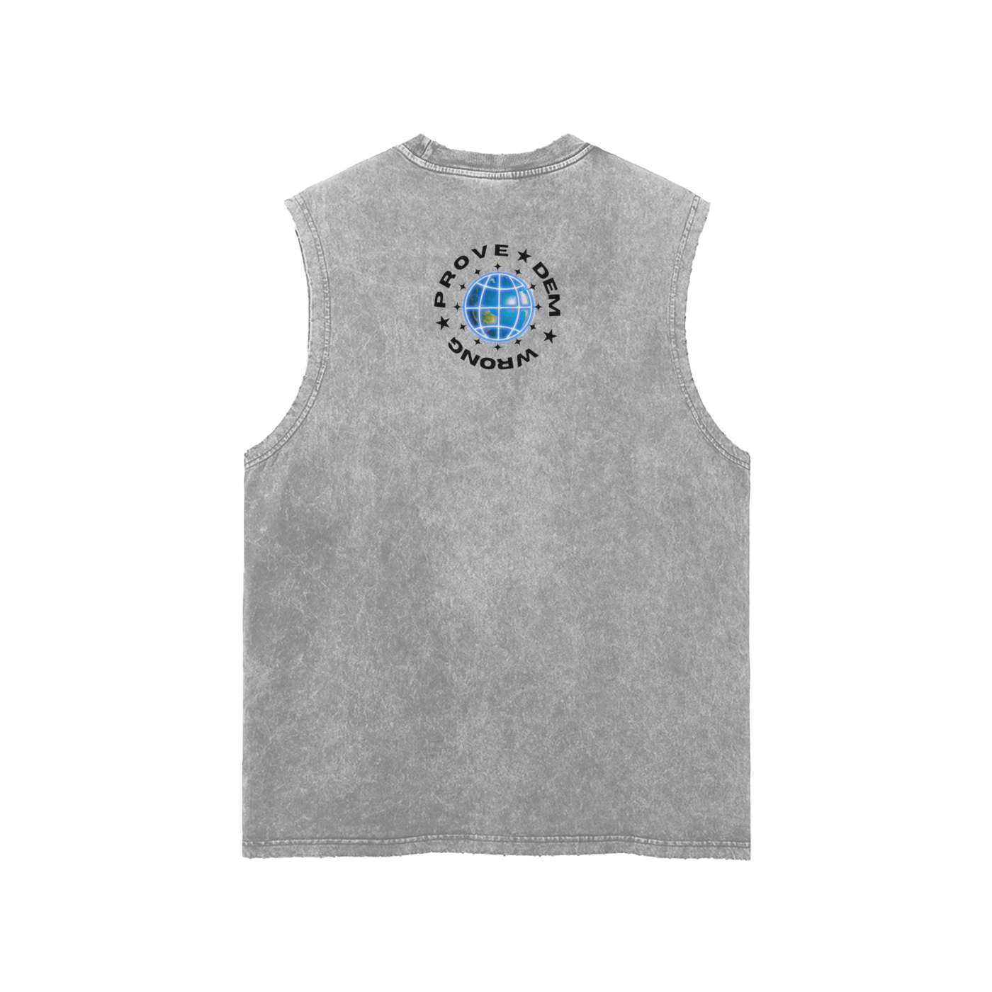 Snow Washed Frayed Hem Tank Top