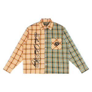Plaid Color Block Shirt