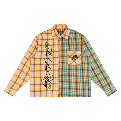 Plaid Color Block Shirt